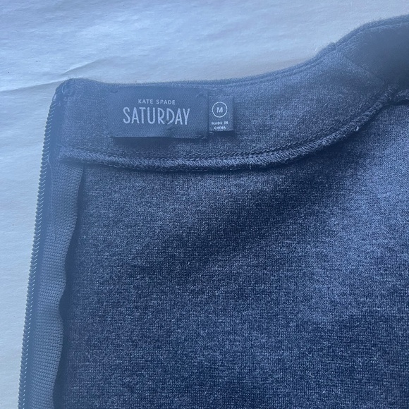 KATE SPADE SATURDAY The Good Times Short Sleeve Dark Gray Casual Cotton Dress - Picture 8 of 12